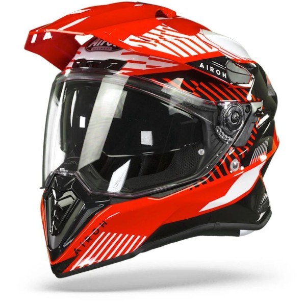 AIROH Commander Adventure Helmet - 'Boost Red' (Gloss)